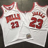 Bulls 23 Michael Jordan White Champions 1996 97 Hardwood Classics Mesh Jersey Mixiu,baseball caps,new era cap wholesale,wholesale hats